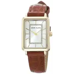 Anne Klein Women's Glitter Accented Croco-Grain Strap Watch, AK/3820
