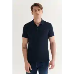 Avva Erkek Lacivert %100 Pamuk Serin Tutan Polo Yaka T-shirt E001004