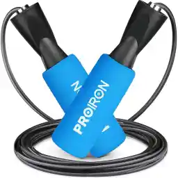PROIRON Skipping Rope, Speed Rope with Premium Bearing, Jump Rope Exercises with Soft Foam Handle, Adjustable Rope for Fitness Workouts Fat Burning, Ideal for Women Men Kids