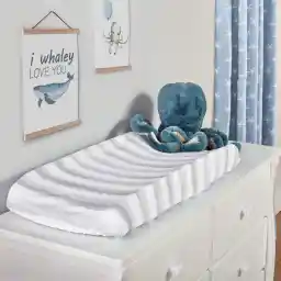 دکور سرسبز نوزاد ستاره دریایی ارگانیک پنبه 2 بسته روکش پد تعویض، آبی