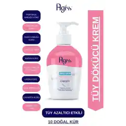 لوسیون کرم موبر AGISS 10 درمان طبیعی با ویتامین E اثر کاهش دهنده مو 250 میلی لیتر Unisex