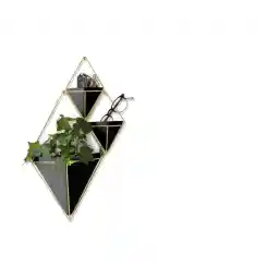 Umbra Trigg muurdisplay, set van 2, Zwart/goud