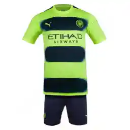 ست پیراهن شورت سوم فوتبال منچسترسیتی پوما | فسفری/مشکی