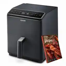 COSORI Sıcak Hava Fritözü İkili Isıtma Sistemi, 6.4 L'lik Kapasite, Ön Isıtma ve Sallama Gerektirmez, Uygulamadan Kontrol Edilebilir, Bulaşık Makinasında Yıkanabilir COSORI Sıcak Hava Fritözü İkili Isıtma Sistemi, 6.4 L'lik Kapasite, Ön Isıtma ve Sallama Gerektirmez, Uygulamadan Kontrol Edilebilir, Bulaşık Makinasında Yıkanabilir