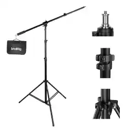 SMALLRIG Aluminium Lichtstatief 110"/280cm, Verstelbare Fotografie Luchtgeveerde Statief met 1/4" Schroef voor Softbox, Studiolamp en Reflector, Max Belasting 5kg, RA-S280A - 3737