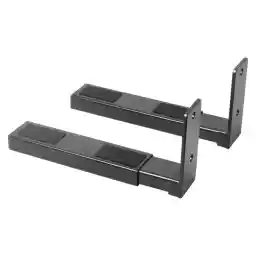 Pyle Speaker Wall Mount, Pair of Speaker Stands, Sound Bar Speaker, Large or Small Speakers, Center Channel Speaker Wall Mount, Adjustable & Extendable Length, 110 Lbs Capacity, Black (PSTNDW17)
