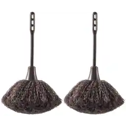 ELECDON Feather Duster, 2pcs Long Handle Fluffy Keyboard Brush, Car Interior/Exterior Cleaner, Smart and Soft Duster for Blinds, Kitchen, Office