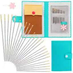 27 Pcs Stainless Steel Sewing Needle, Big Eye Sewing Needles, Steel Needles for Hand Sewing with Threader, 5 Different Sizes Sewing Needle, Used for DIY,Mending, Embroidery