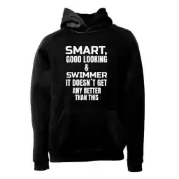 هودی ورزشی شنا فشن لاین SWM 41 | مشکی/سفید