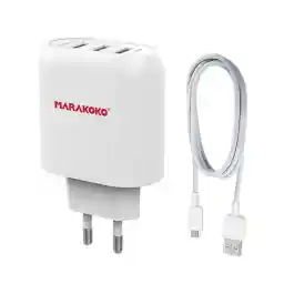 شارژر دیواری ماراکوکو مدل M17 به همراه کابل تبدیل microUSB