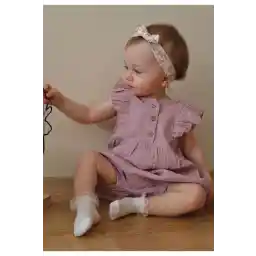 Cigit Pomponlu Müslin Tulum 0-3 Yaş Leylak