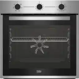 Beko 60cm Builtin Electric Oven with 6 Cooking Function Oven, SteamShine cleaning, 74 liters Oven Capacity, conventional fan oven, Mechanical Timer, A Energy Rating, Stainless Steel, BBIE14100XC
