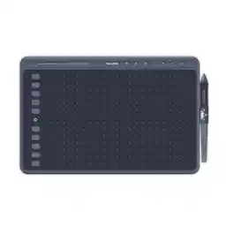 HUION HS611 Graphics Drawing Tablet 10X6 inch with 8192 Levels Battery-Free Pen, 8 Multimedia Keys and 10 Press Keys, Support Android, Ideal Use for Distance Education and Wed Conference (Grey)