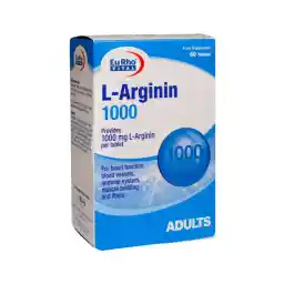 قرص ال آرژنین 1000 میلی گرم بسته 60 عددی | یوروویتال