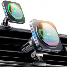 ESR for Qi2 15W MagSafe Car Mount Charger, Qi2-Certified MagSafe Car Charger, Air Vent/Dashboard Magnetic Wireless Phone Holder Mount for iPhone 17/16 Google Pixel 10/S25, Fast Charging, Black