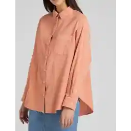 LEE 1 Pocket Rust Dames Blouse - Maat L