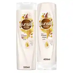 SUNSILK Naturals, Shampoo & Conditioner, For Dry Hair, Honey Anti-Breakage, With Honey & Almond Oil, 24hr Fragrance, 400ml + 320ml