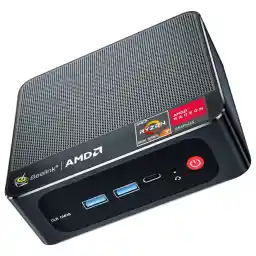 Beelink (Upgraded) EQR5 Mini PC, AMD Ryzen 5 5650U 6 Cores 12 Threads up to 4.2GHz, 16GB DDR4 RAM 500GB M.2 NVMe SSD, Mini Computer Support 4K@60Hz Dual Display, BT5.2 Wi-Fi6, Dual 1000M LAN