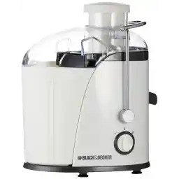 Black & Decker 400w 65mm juice extractor xl feeding chute 1.3l large pulp container, 350ml collector, stainless steel filter, for juicing fruits&vegetables easily je400-b5 2 years warranty