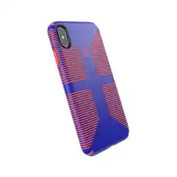 Speck Products Candyshell Grip Iphone XS Max Case, Cyber Blue/Grapefruit Orange