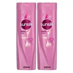 SUNSILK Shampoo, For Weak & Dull Hair, Strength & Shine, With Provitamin B5, Argenine & Coconut Oil, 2 x 400ml