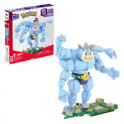 MEGA Pokémon, bouwspeelgoed met actiefiguren, Machamp met 401 onderdelen, 1 volledig beweegbaar personage, cadeau-idee voor kinderen, HTH70
