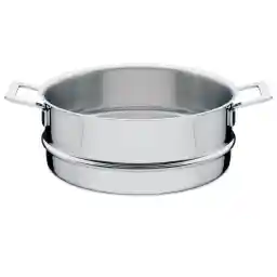 Alessi POTS & PANS Doorslagvaste inzet voor het stoven van roestvrij staal, 6,5 x 30,5 x 24 cm
