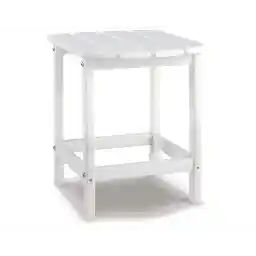Signature Design by Ashley Sundown Treasure Outdoor Patio HDPE Weather Resistant End Table, White
