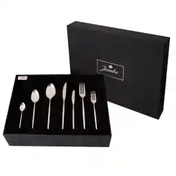 Jumbo 500.01.01.7869 5900 Infinity 12 Kişilik 84 Parça Çatal Kaşık Bıçak Takımı, Gri