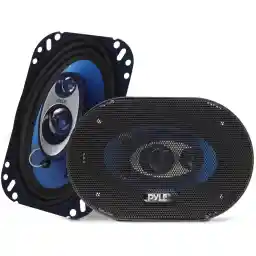 Pyle 4-Inch 6-Inch 240-Watt 3 Way Speakers for Multi - Blue - PL463BL, Wired