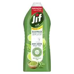 JIF Anti Odor Dishwashing Liquid Lime & Matcha Tea, for 100% Grease Removal, 1275ml