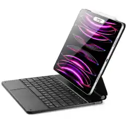 ESR iPad Air 13 Inch Case Keyboard (M3/M2, 2025/2024) & iPad Pro 12.9 inch (3/4/5/6th Gen) Magic Keyboard, Easy-Set Floating Cantilever Stand, Precision Multi-Touch Trackpad, Rebound Series, Black
