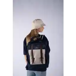 کوله پشتی مدرسه ای آبی ناوی یونیسکس Nordbron با کمربند چرمی محفظه لپ تاپ پد دار کوله پشتی ضد آب روزانه