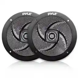 Pyle Low-Profile Waterproof Marine Speakers - 240W 6.5 Inch 2 Way 1 Pair Slim Style Waterproof and Weather Resistant Outdoor Audio Stereo Sound System, For Boat, Off-Road Vehicles - Pyle (Black)