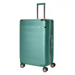 Senator Unisex Travel Luggage ABS Lightweight 4 Quiet 360° Double spinner Wheel Suitcase with Built-In TSA Type lock A5125 (Checked Luggage 32-Inch, Light Green)