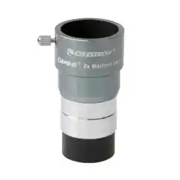 Celestron 93326 Omni Barlow Lens, Silver, 2 x 1.25 Inch