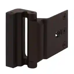 PRIME-LINE Defender Security Bronze U 11126 Door Reinforcement Lock – Add Extra, High To Your Home And Prevent Unauthorized Entry 3” Stop, Aluminum Construction Anodized Finish