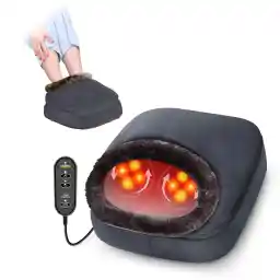 Snailax 2-in-1 Shiatsu Voet- en Rugmasseur met Warmte - Kneedbare Voetmasseur met Verwarmingskussen, Rugmassagekussen of Voetverwarming, Massagers voor Rug, Benen, Voeten, Verlichting Grijs