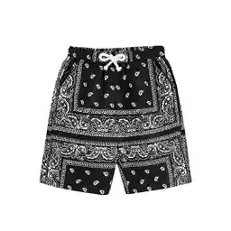 COZYEASE Boy's Graphic Shorts High Waisted Bobo Paisley Shorts Casual Summer Shorts with Pocket