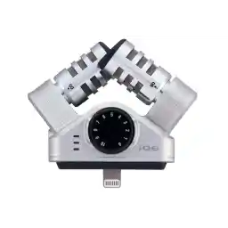 Zoom Iq6 Stereo X/Y Microphone For Iphone/Ipad For Recording Audio For MUSic, Interviews, And More,Silver