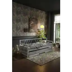 مبل تخت خواب کودک یونیمت گلوری یک نفره و دو نفره فلزی تخت خواب سفید