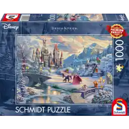 Schmidt , Thomas Kinkade: Disney Beauty & the Beast Winter Enchantment Puzzle - 1000pc , Puzzle , Ages 12+ , 1 Players