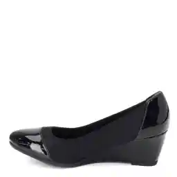 LifeStride Womens Juliana Stretch Wedge Pump, Black, 11 US