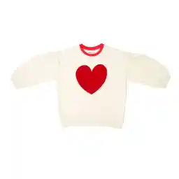 AIKO Girls AIKO-Baby White and Red Heart Design Body Suit with Headband Sweat top (pack of 1)