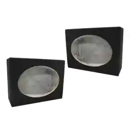 Absolute 2SQ6X9 Pair 6 x 9 Inches Square Speaker Box with Speaker Terminal