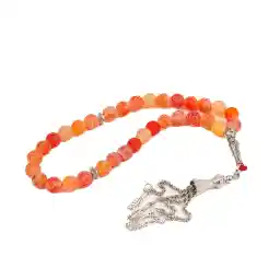 AC&L Shades Of Orange Agate Tasbeeh Prayer Beads - 8mm Stones
