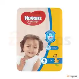 پوشک بچه هاگیز مدل Unistar سایز 4 بسته 17 عددی