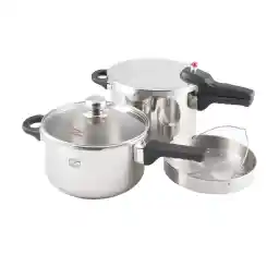 زودپز دوقلو پارس استیل مدل کف سه لایه گنجایش 6 و 4.5 ليتر