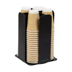 Mind Reader Cup and Lid Organizer Carousel 7.75 x 12 x 7.75 CDISP-BLK