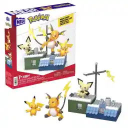 MEGA Pokémon, bouwspeelgoed met actiefiguren voor kinderen, Pikachu Evolutieset met 160 onderdelen, 3 beweegbare personages, cadeau-idee voor kinderen vanaf 8 jaar HKT23